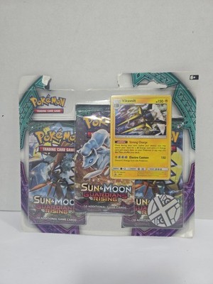 2017-POKEMON-SUN & MOON-GUARDIANS RISING-3-PACK BLISTER-VIKAVOLT-SEALED-*READ*
