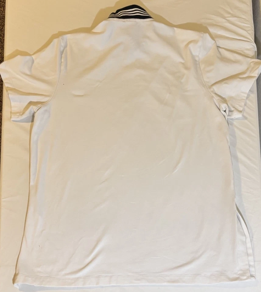Camisa Adidas Cuello Simulado Manga Corta Blanca Talla XL Usada Foto 2 de 4