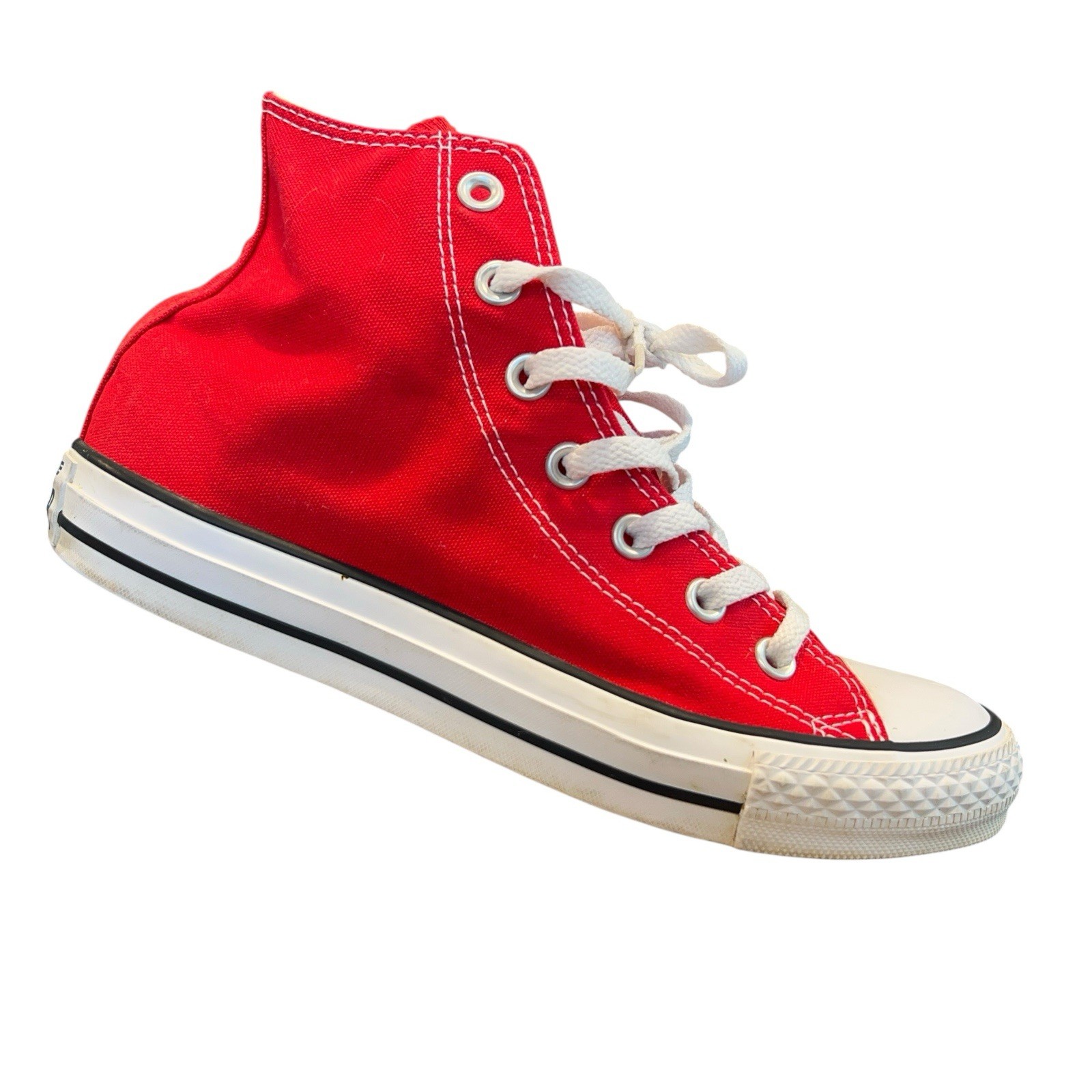 Converse Chuck Taylor All Star Bright Red High Top Sneaker Shoes Womens 8 Casual thumbnail 2