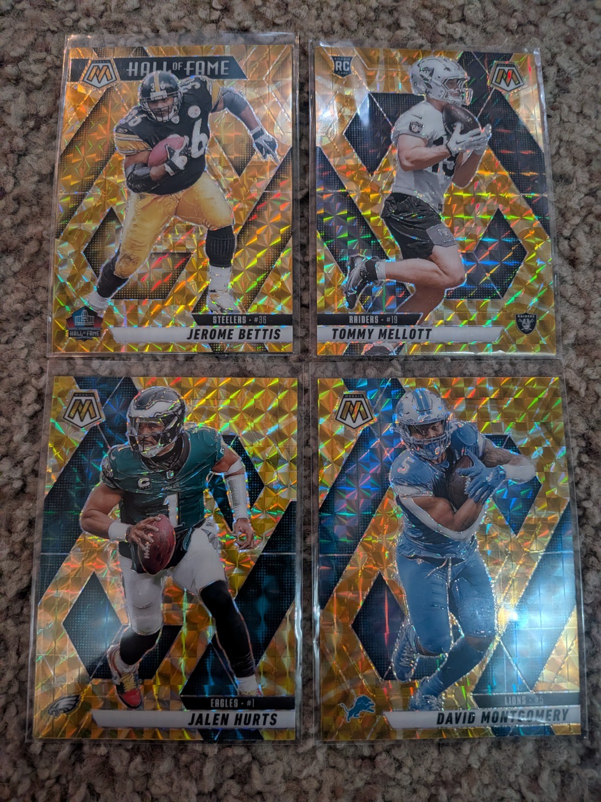 2025 Panini Mosaic Football - YELLOW REACTIVE - Pick Your Card - FREE SHIPPING