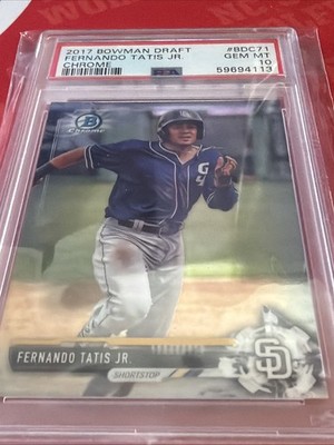 2017 Bowman Draft Chrome * Rookie Card * Fernando Tatis Jr. * #BDC71 * PSA 10