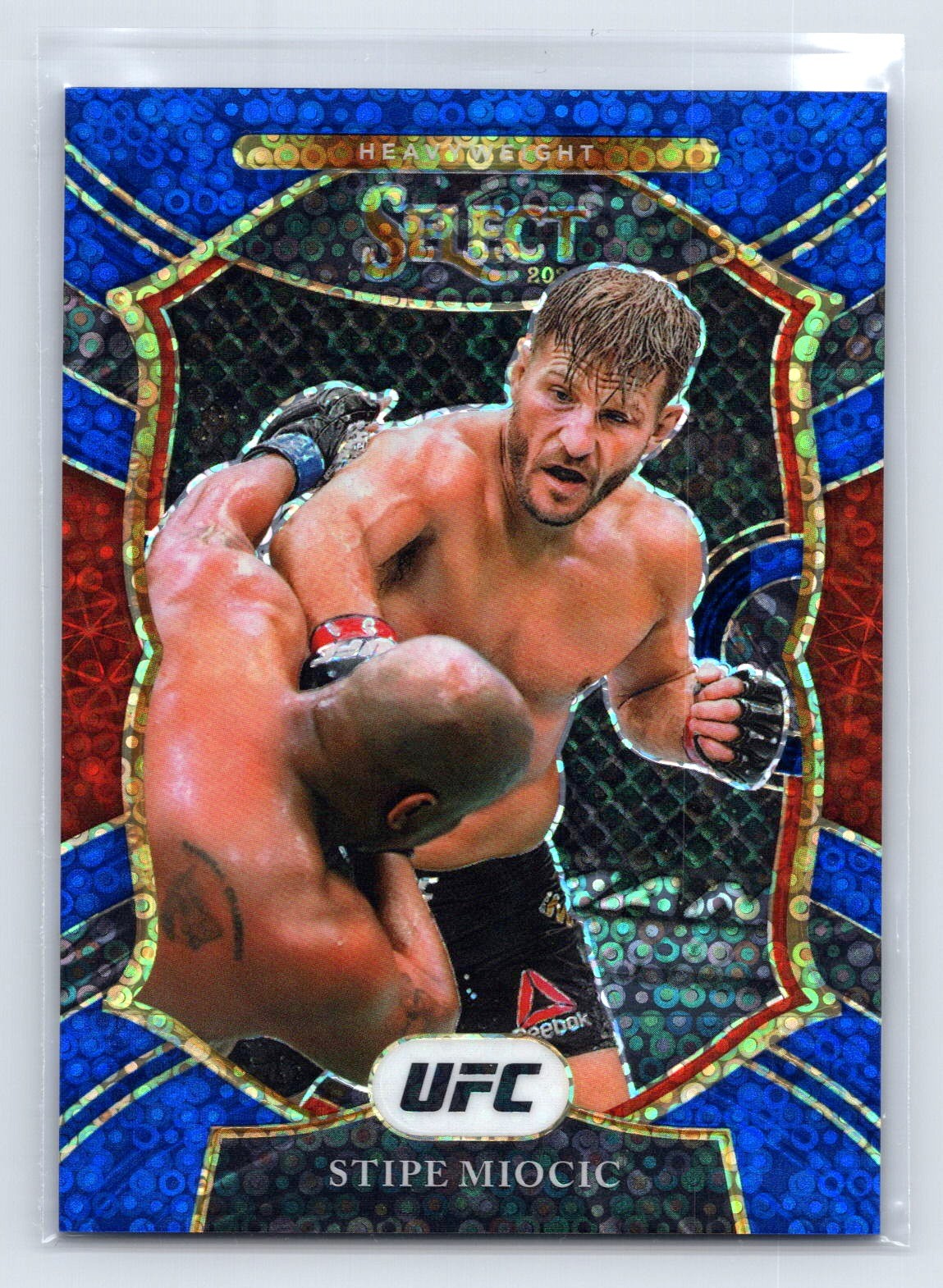 2021 Panini Select UFC #61 Stipe Miocic Blue Disco Prizms /99
