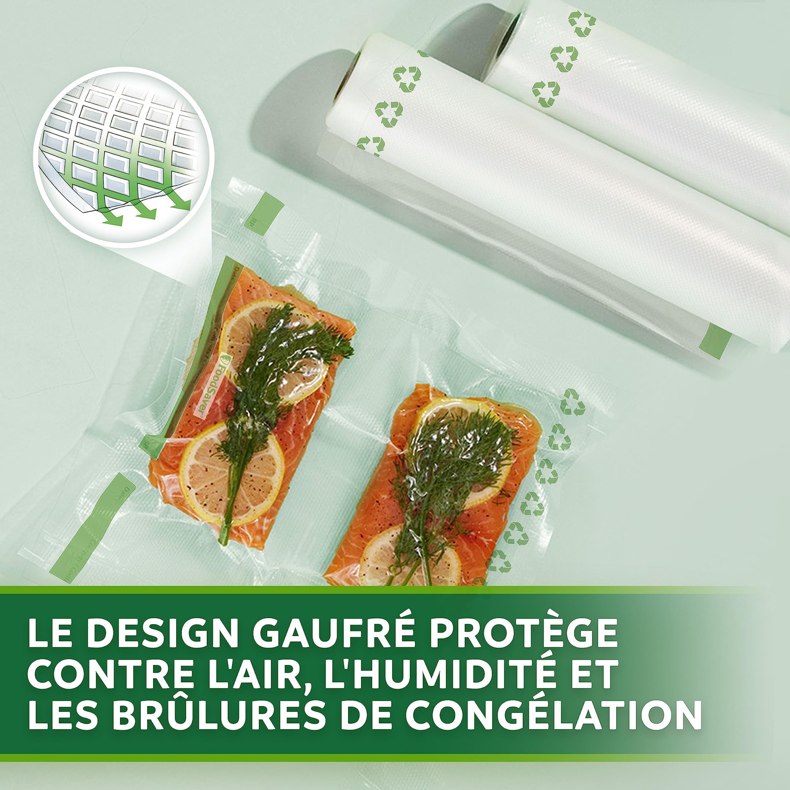 Sacs alimentaires réutilisables sous vide transparents et sans BPA pour congélateur - 3