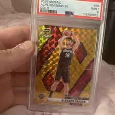 2024-25 Panini Mosaic - Alperen Sengun #64 Gold Mosaic Prizm /10