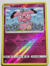 Snubbull 137/214 Lost Thunder Reverse Holo Fairy type Pokémon TCG