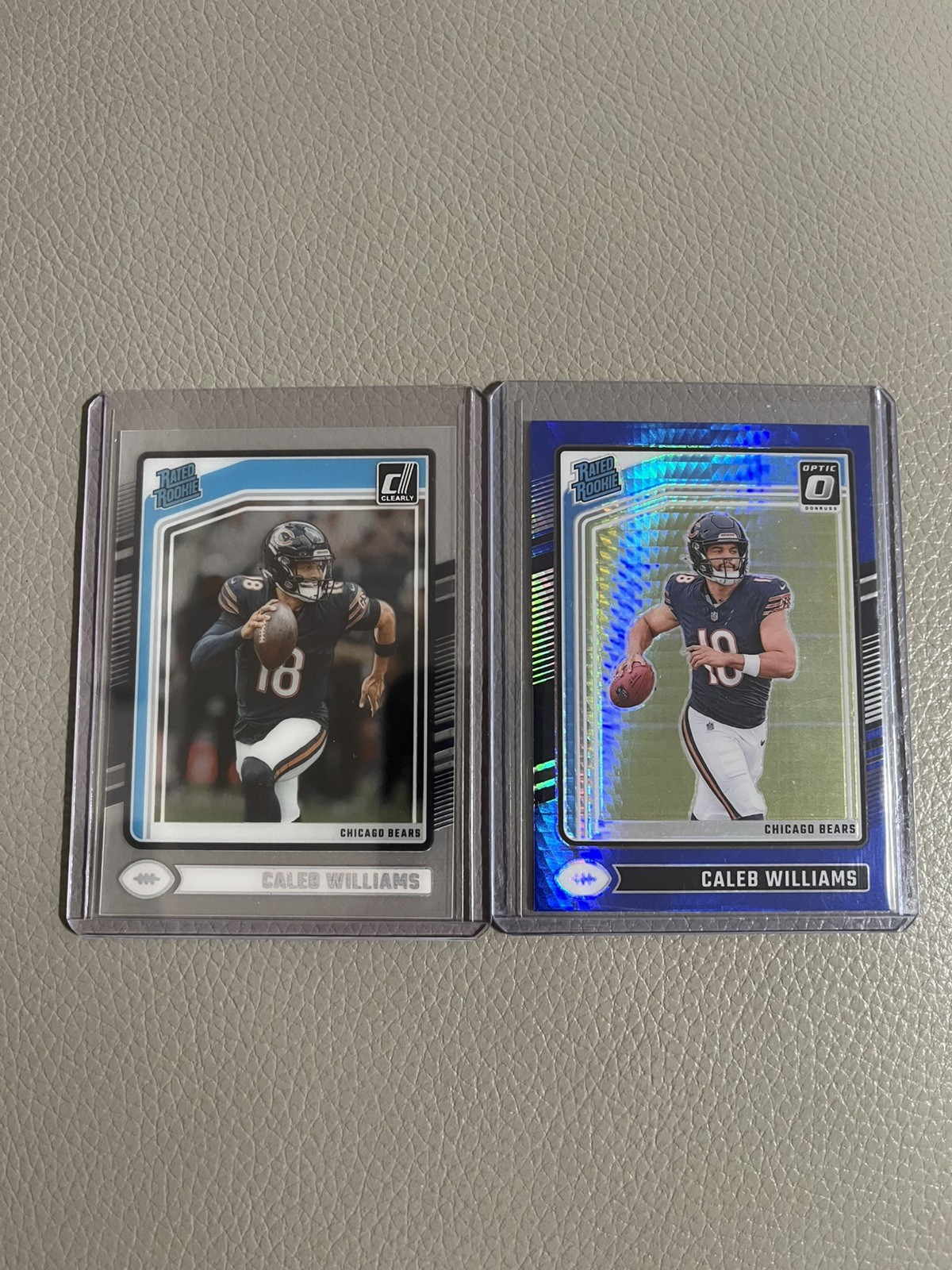 2024 Panini Donruss Optic - Rated Rookie Caleb Williams #201 Blue Hyper + bonus