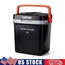 27Quart 26L Portable Electric Cooler Warmer 12V/110V Dual-Power Car Refrigerator