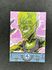 2026 Topps Finest Fantastic Four Sketch Card Impossible Man 1/1 Artist Signed!