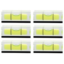 6Pcs Small Square Magnetic Spirit Levels Set Precision Bubble Level Mini Hori...