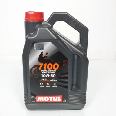 Bidon de 4L d'huile 4T 10W-50 7100 100% synthèse Motul pour moto quad - Photo 1/2