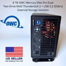 8 TB OWC Mercury Elite Pro Dual Two Drive RAID Thunderbolt  Hard Drive