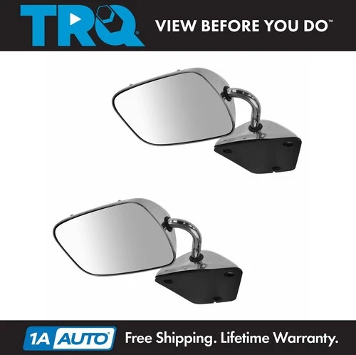 TRQ Mirror Stainless Steel Manual LH RH Pair for Chevy GMC Van G-Series
