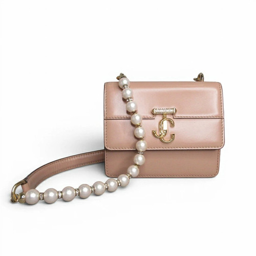 JIMMY CHOO VARENNE QUAD XS Shoulder Bag Beige SB05150126255 Women's [Vector]