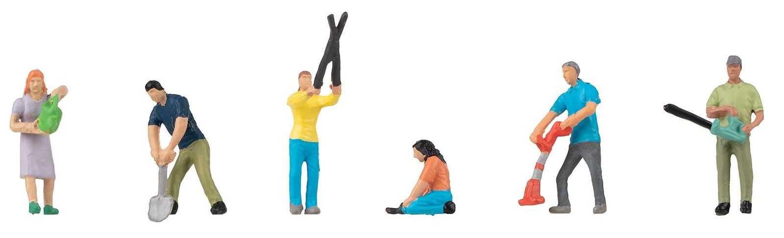 At the Allotment Figure (6) Set Painted Faller 151686