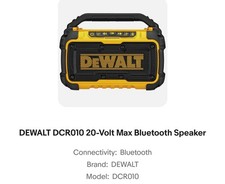DEWALT DCR010 20-Volt Max Bluetooth Speaker