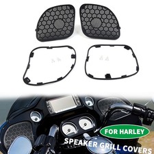 Front Fairing Speakers Mesh Grilles Covers For Harley Touring Road Glide FLTRX