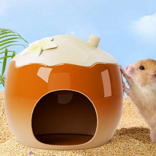 Hamster House Bed Ceramic Hamster Mice Cooling Nest Small Animal Habitats - Picture 5 of 14
