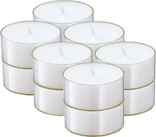 Clear White Tea Lights Candles - 4.5 Hour Long Burning Unscented Tea Light Candl