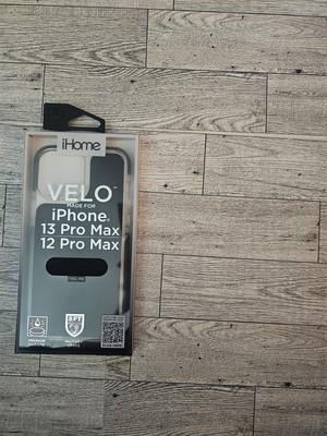 iHome Velo Apple iPhone 12 & 13 Pro Max Slim Black/Clear Protective Case NEW