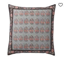 3 Pottery Barn Thaila Paisley Pillow Shams Euro Linen Cotton Blend Floral Lot 3