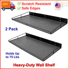 Heavy-Duty Wall Shelf, 2 Pack Garage Shelf Wall Mounted, 23.5" X 12" Large Wall