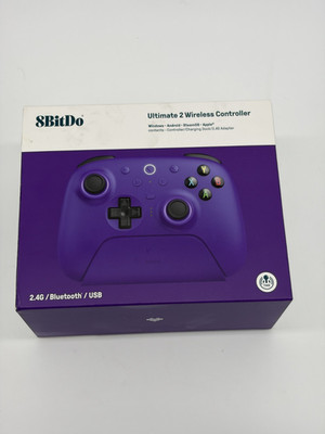 8BitDo Ultimate 2 Bluetooth Controller w/ Dock, 2.4G Adapter, Bluetooth - Purple