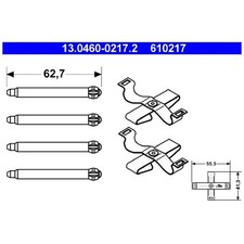 Zubehörsatz Bremsbeläge für Opel Astra F T92 Calibra A C89 Kadett E T85 | 242