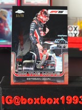 2025 Topps Chrome F1 Esteban Ocon 75th Anniversary On The Move /75