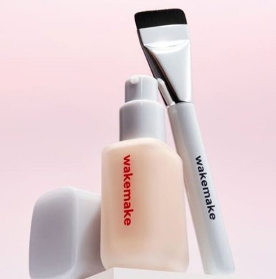 WAKEMAKE SeamLess Wear Foundation 30ml+Spatula Brush 1ea, 2025 NEW