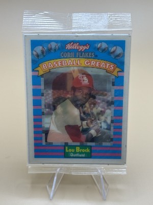1991 Kelloggs Corn Flakes Lou Brock Lenticular Card #10 Sealed