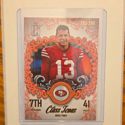 Topps 2025 Signature Class Brock Purdy 49ers Class Icons Coral CI-12 /299