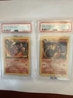 1st Edition Dark Charizard And Dark Chameleon Psa 5 Matching Set Team Rocket