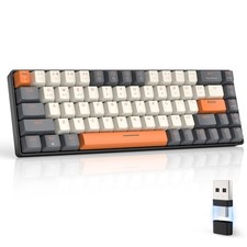 K68 60% Wireless Mechanical Gaming Keyboard Bluetooth Type-C Recevier Hot Swap