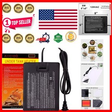 8W Reptile Heating Pad with Thermostat - Ideal for Snakes  Lizards 6x8 inch 