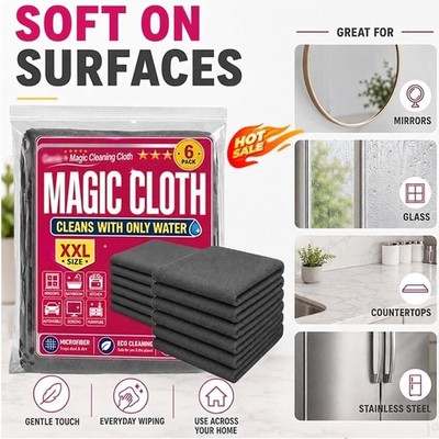 Genie Magic Cleaning Cloth Microfiber Cleaning Cloth Reusable ~20%OFF 6Pack