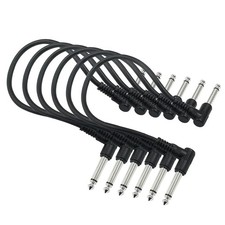 Guitar Patch Cables 6 Pack, 12 Inch Effect Pedal Instrument Cable 1/4" Ts