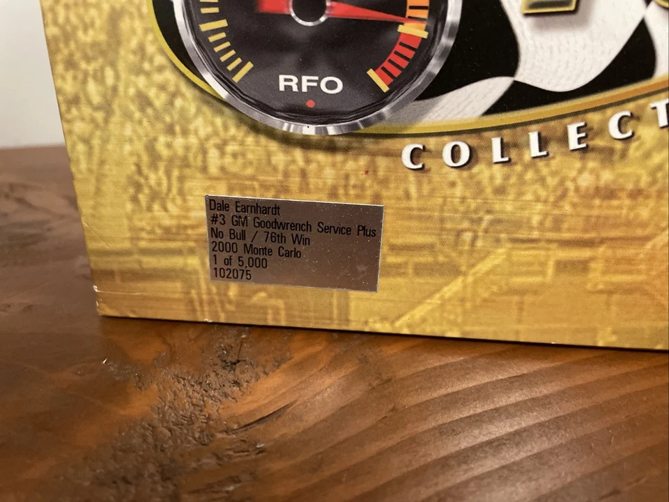 Dale Earnhardt GOLD #3 GM GOODWRENCH NO BULL 76th WIN 2000 1/24 Nascar Action - Image 2 of 4