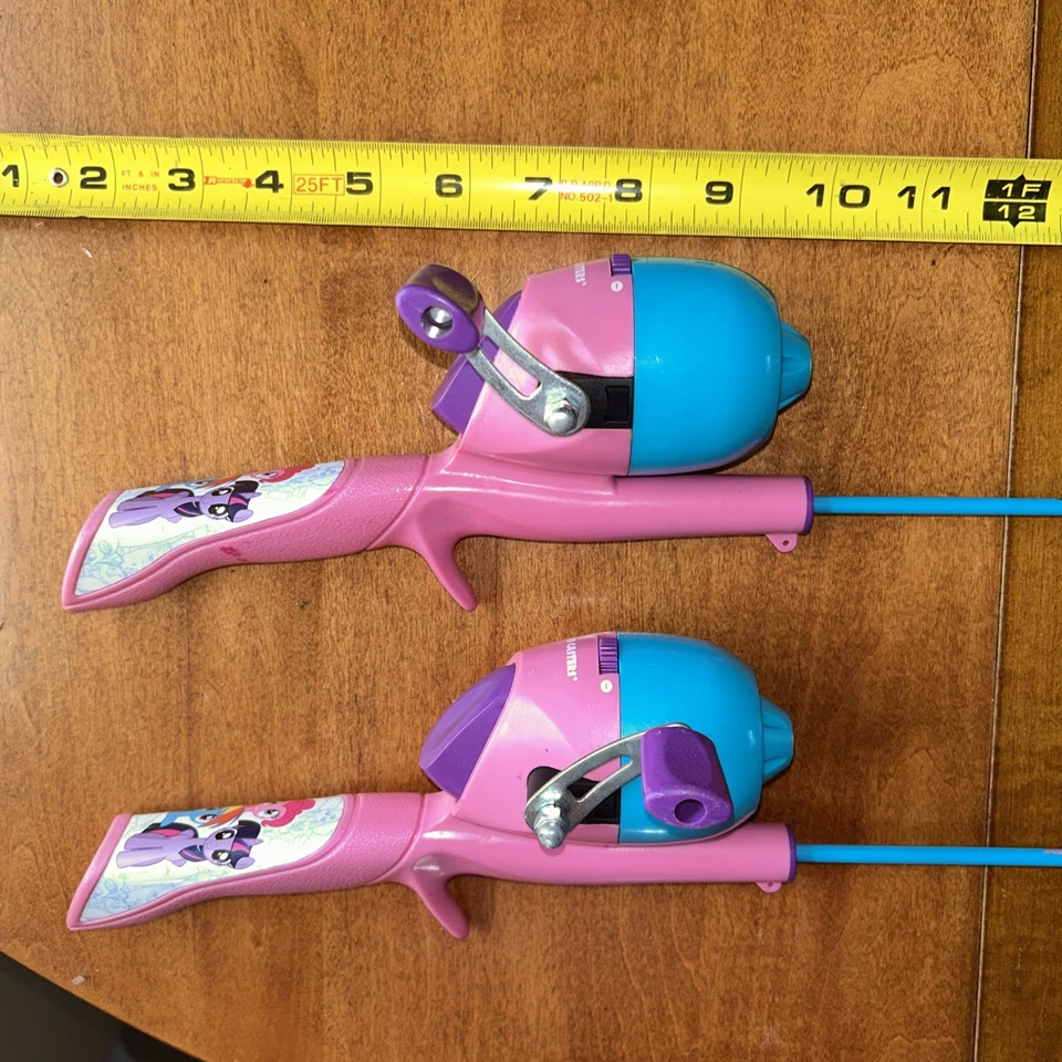 2 Hasbro Kid Casters My Little Pony Fishing rods and reels!! - Image 3 of 4