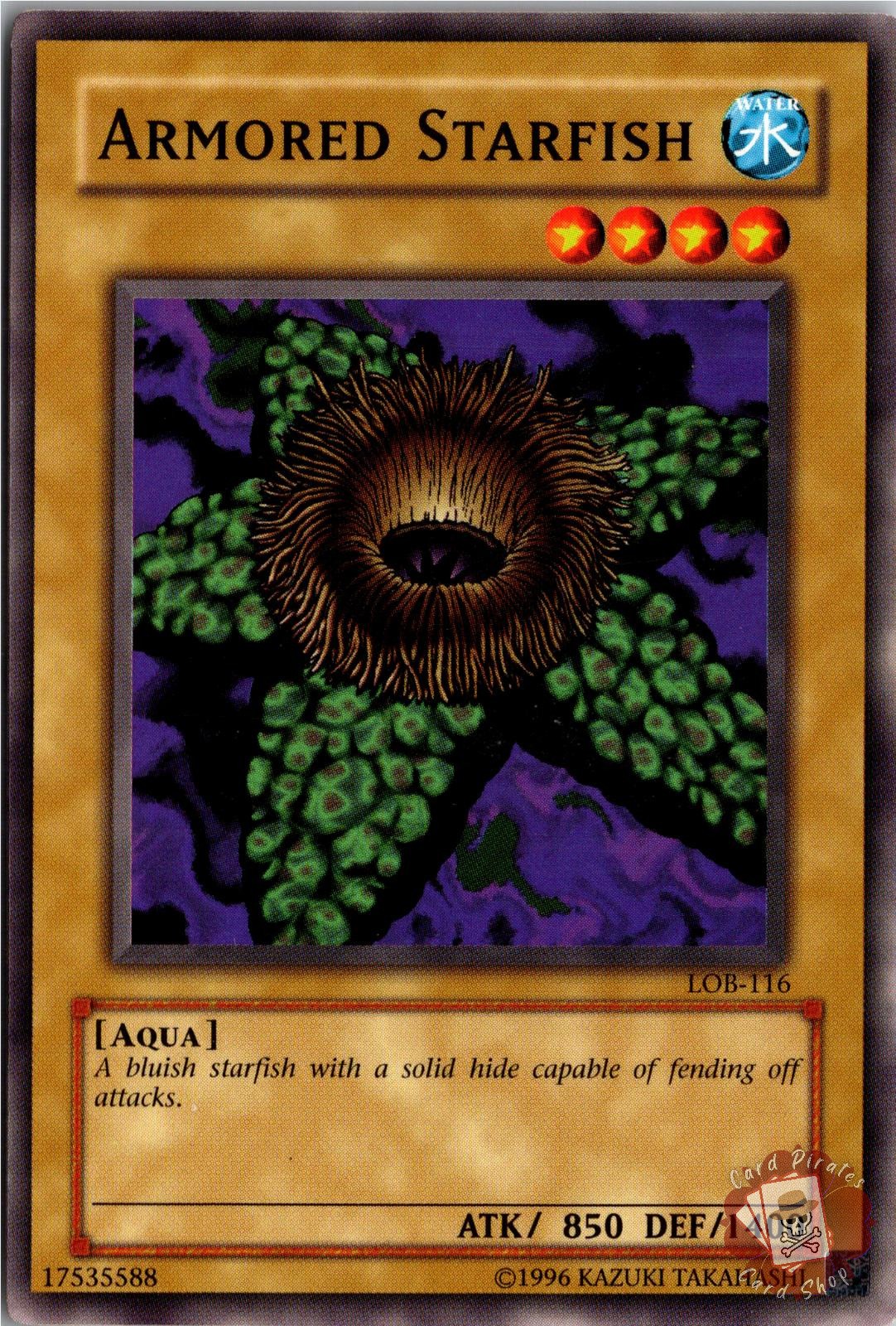 Armored Starfish LOB-116 YuGiOh Legend of Blue Eyes White Dragon trading card — raw and PSA graded price guide