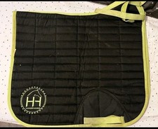 Horzehoods Full Size Dressage Saddle Pad Used Black And Green