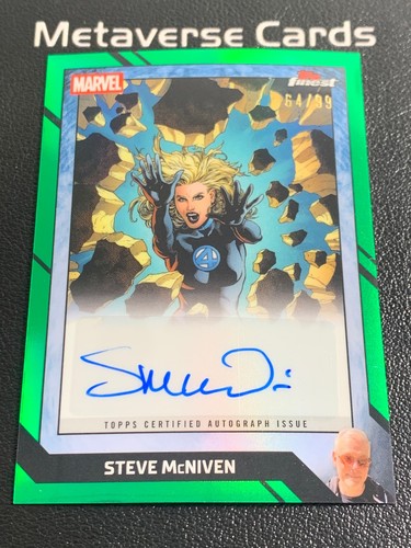2026 Topps Finest Fantastic 4 Comic Book Artist Steve McNiven Auto Green /99