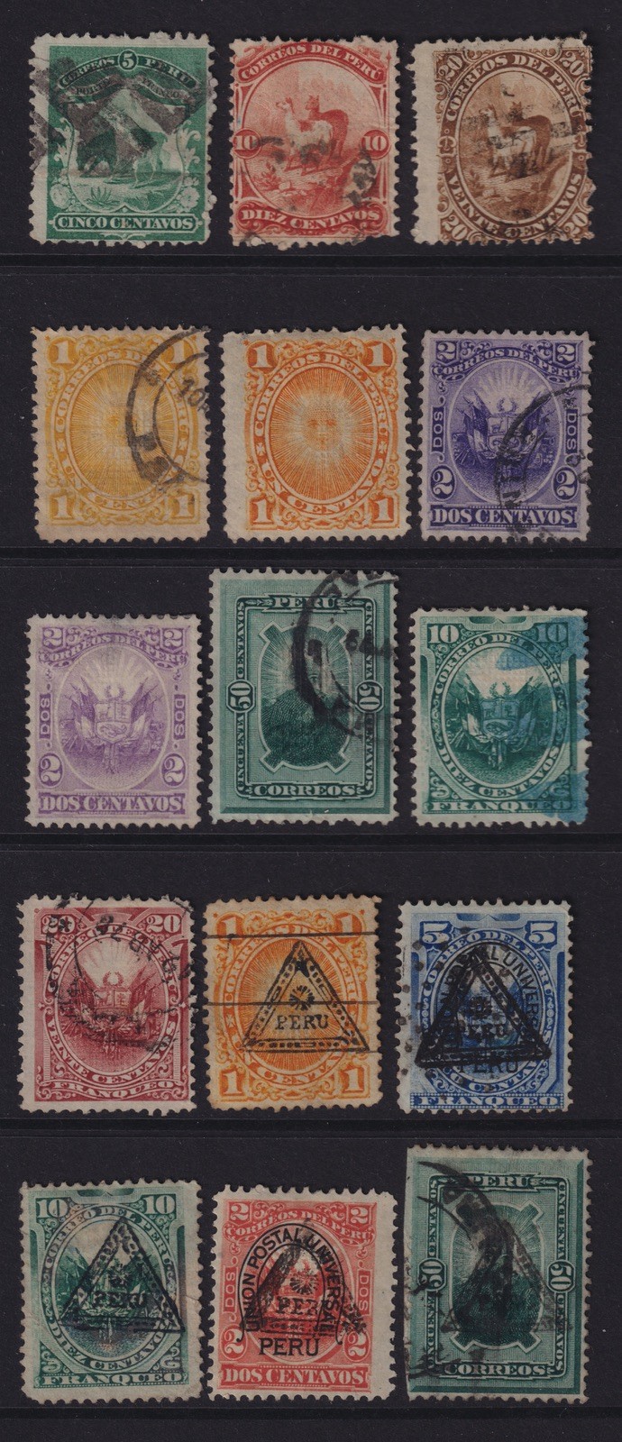 PERU, OLD LOT OF STAMPS - MH, MWG & USED - TO BE SORTED