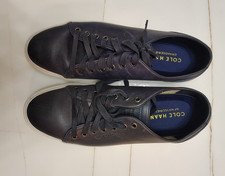 Cole Haan Mens Grand Series Navy Blue Leather...