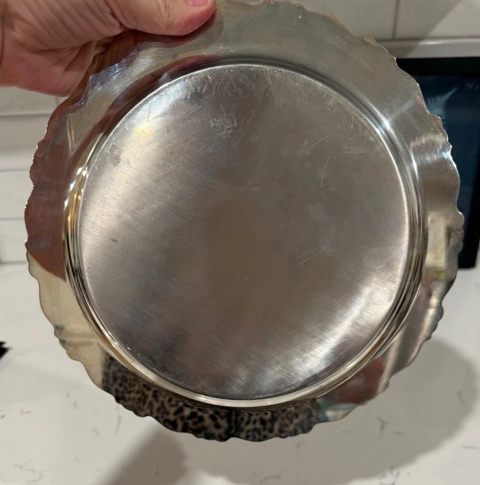 Oneida 镀银餐盘带透明亚克力分隔插入件复古 — 第 3/4 张图片