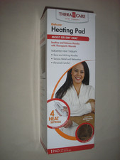 Thera Care Heat Therapy Deluxe Heating Pad Moist or Dry Heat 4 Settings 12 X 15