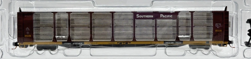 N Scale Red Caboose 19210-7 Southern Pacific Closed Auto Rack TTGX 255103 - Image 4 of 4