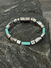 3X Power Magnetic Chalk Turquoise Hematite Anklet Bracelet Necklace Therapy