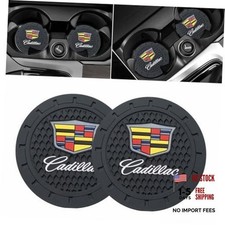 TACOMA Car Cup Coaster for Cadillac Recessed Silicone Cup Holder - Black - 03