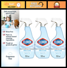 Fragrance-Free Multi-Surface Cleaner Spray, 32oz - Pack of 3, Eco-Friendly Clean