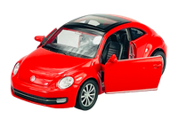 Welly Vw Volkswagen The Beetle Rot 1:34 Die Cast Metal Model Neu Kasten 43650
